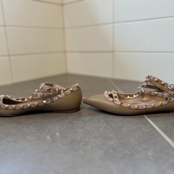 Valentino Garavani Rockstud Leather Flats Size EU 38.5 - Picture 5 of 7